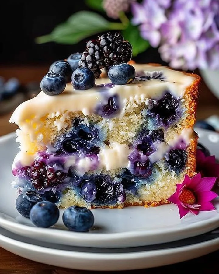 Delicious Blueberry Cream Cheese Pastry served with coffee