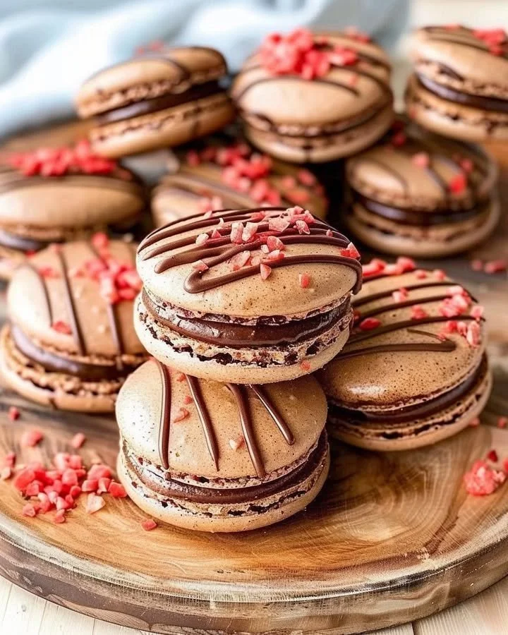 Chocolate Strawberry Macaron Delights showcasing rich chocolate and fresh strawberries.