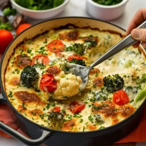 Creamy broccoli and cauliflower dish, a delicious healthy recipe.