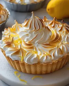 Delicious zesty lemon meringue tart with a fluffy meringue topping and buttery crust